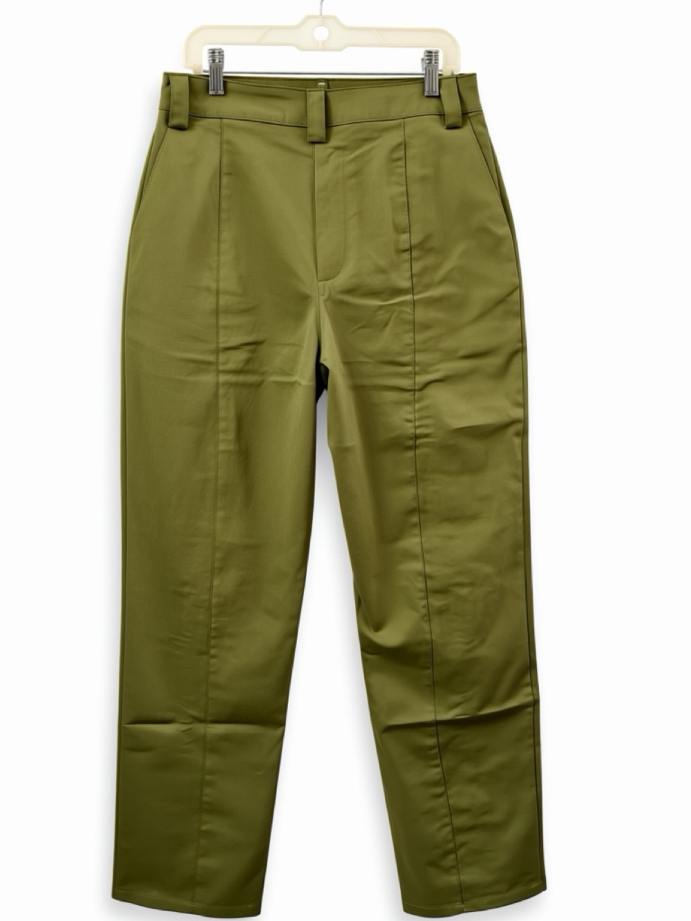WOMEN'S BUTTON CLOSURE CARGO POCKETS WIDE LEG DENIM PANTS - Picture 6 of 6